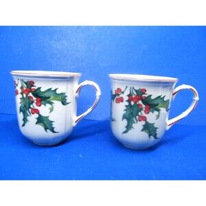 Villeroy & Boch Holly Berries Coffee Mugs Bundle of 2